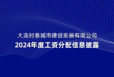 大連時泰城市建設發(fā)展有限公司2024年度工資分配和企業(yè)負責人薪酬披露